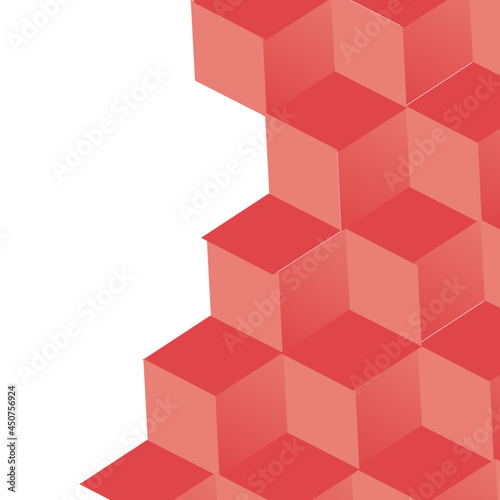 abstract red cubes