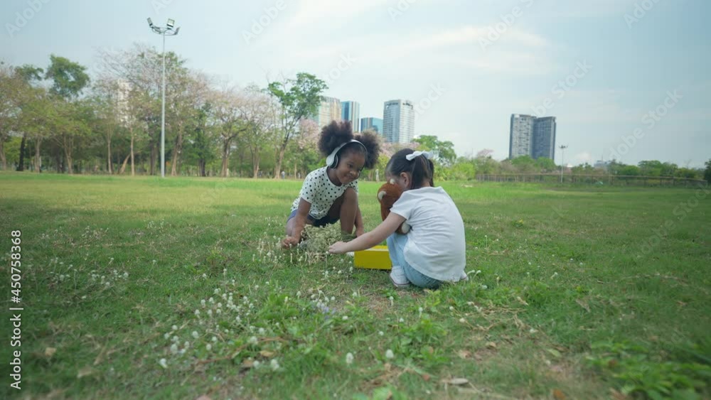 Holiday concept of 4k Resolution. Little girl picking flowers in the garden. Holiday concept of 4k Resolution. Little girl picking flowers in the garden.