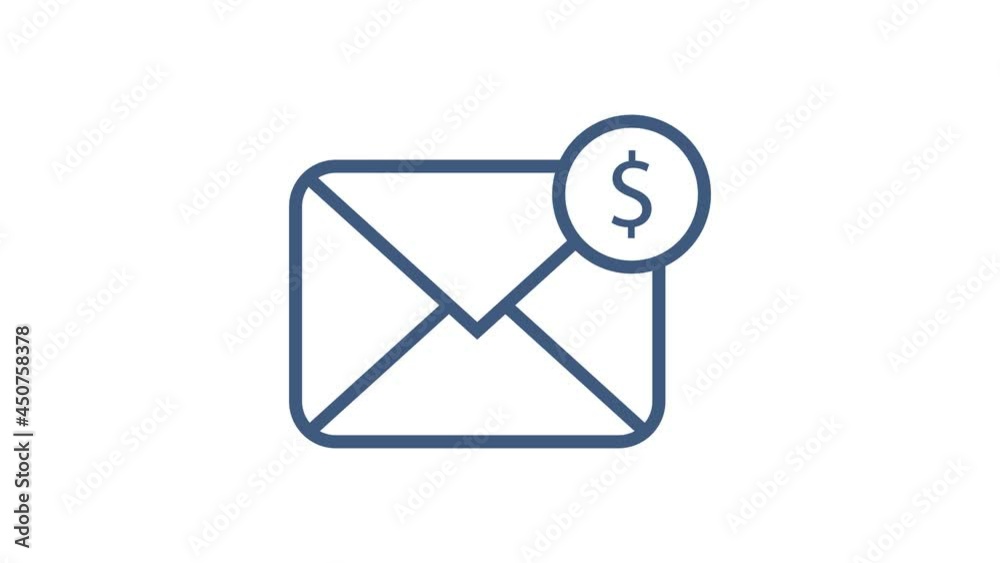 Money, finance and payments. Set outline web icon. Motion graphics. Money, finance and payments. Set outline web icon. Motion graphics.