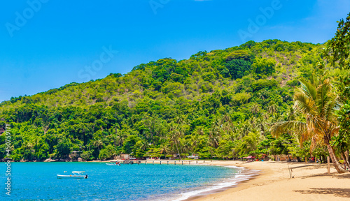 Big tropical island Ilha Grande Praia de Palmas beach Brazil. © arkadijschell