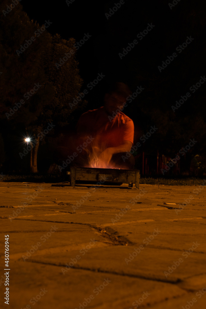 Fototapeta premium fire in the night