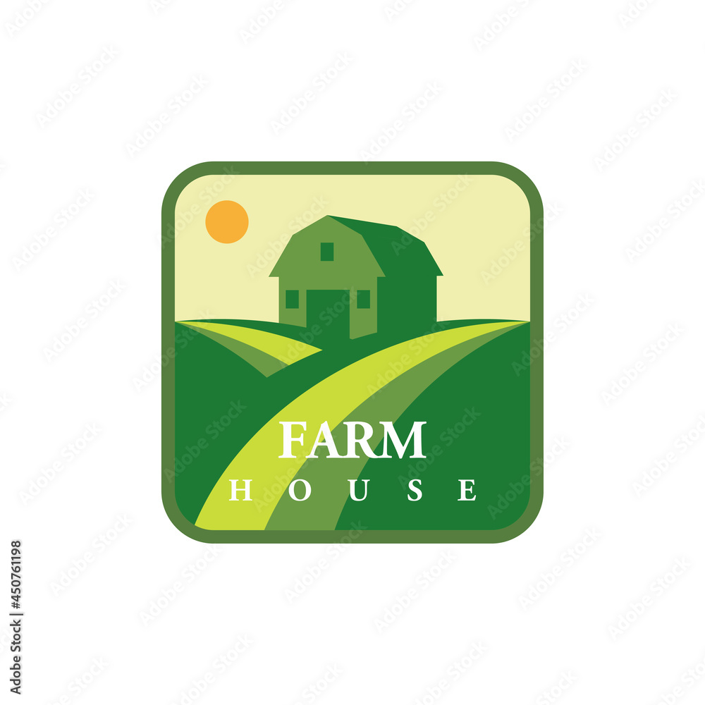 Fototapeta premium Farm house full vector logo concept
