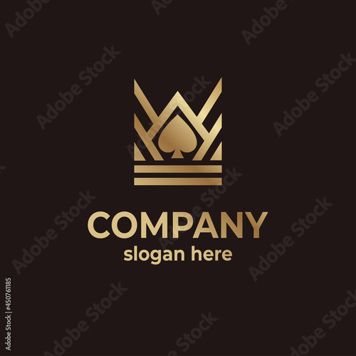King and Spade Ace for Poker logo design