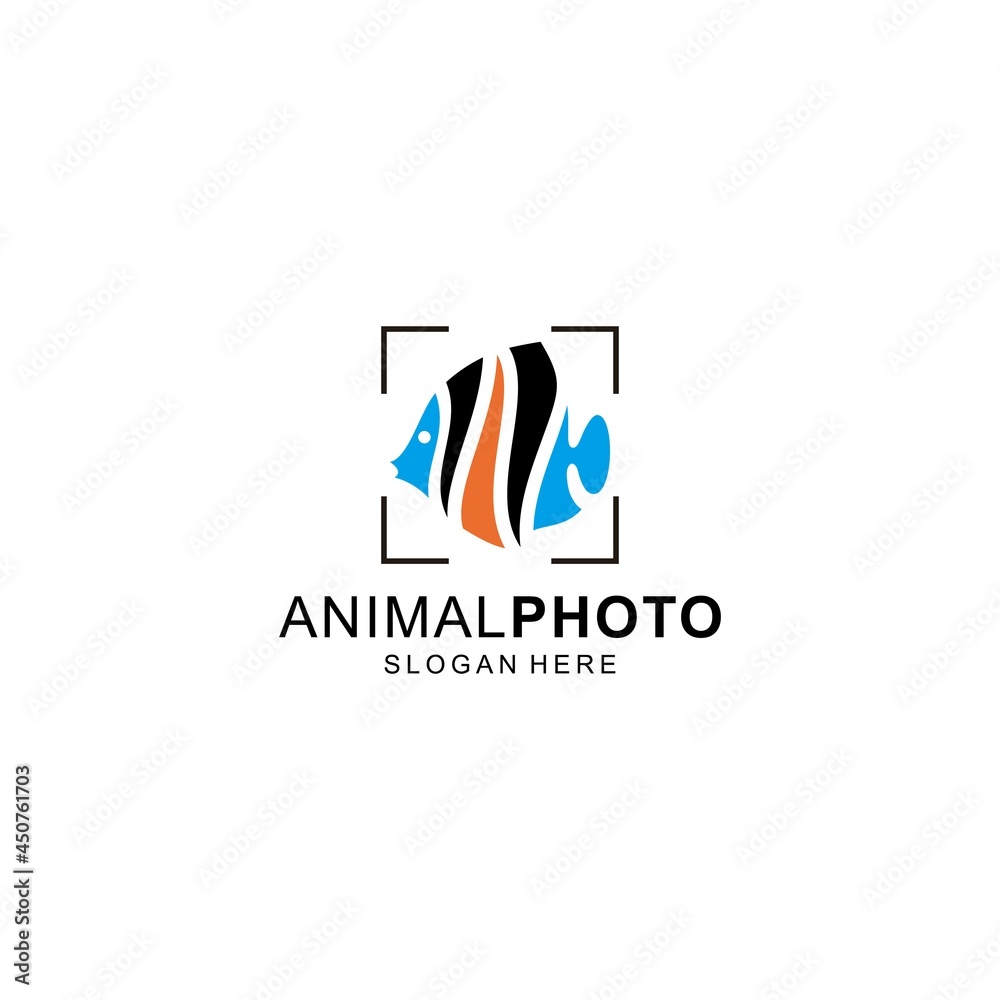 Inspiration symbol logo animal photo icon emblem design illustration template.