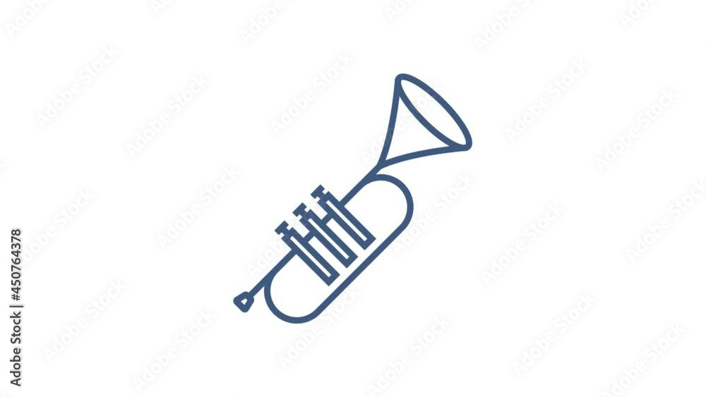 Music icon in flat style. Music, voice, record icon. Motion graphics. Music icon in flat style. Music, voice, record icon. Motion graphics.