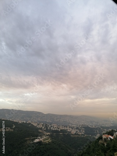 clouds over the city