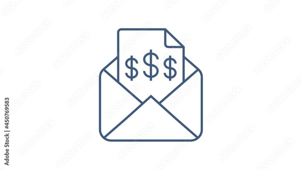 Money, finance and payments. Set outline web icon. Motion graphics. Money, finance and payments. Set outline web icon. Motion graphics.