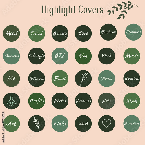 Instagram highlights stories covers green trend 2026