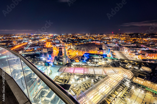 Birmingham city night skyline photo