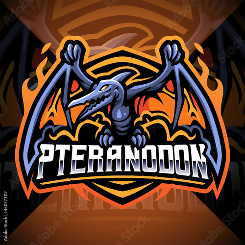 Pteranodon esport mascot logo design