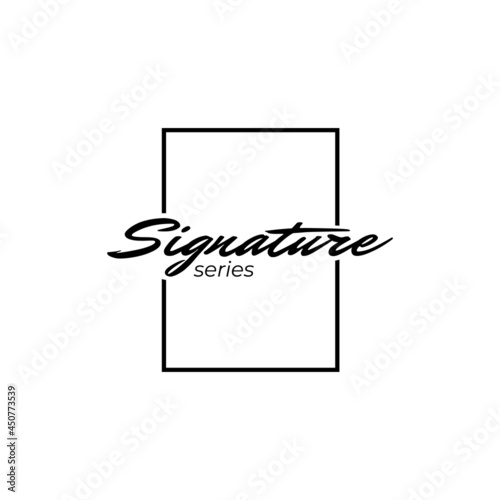Simple Signature Logo Design Template