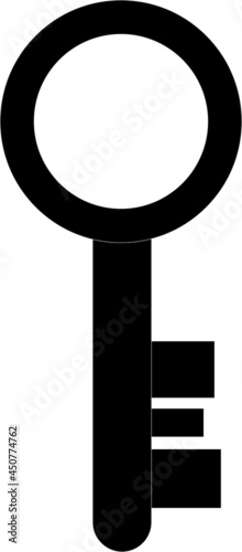 レトロな鍵のシルエット