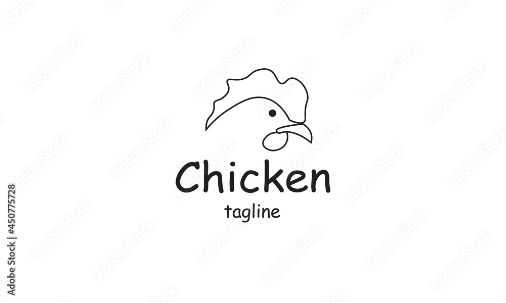 Fototapeta premium Premium vector chicken, rooster, chicken farm, fastfood, logo design template