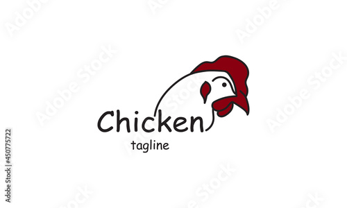 Premium vector chicken, rooster, chicken farm, fastfood, logo design template