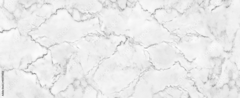 Fototapeta premium Panorama natural white marble stone texture for background or luxurious tiles floor and wallpaper decorative design.Marble with high resolution.