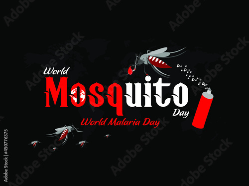 World Mosquito Day and Malaria Day Design. Banner and poster design for social media and print media.