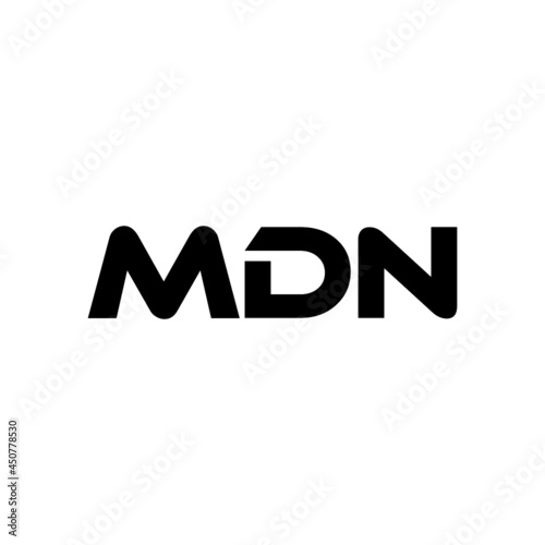 MDN letter logo design with white background in illustrator, vector logo modern alphabet font overlap style. calligraphy designs for logo, Poster, Invitation, etc.
