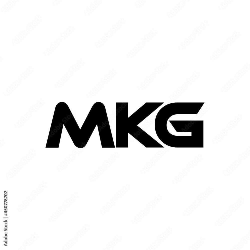 MKG letter logo design with white background in illustrator, vector logo modern alphabet font overlap style. calligraphy designs for logo, Poster, Invitation, etc.