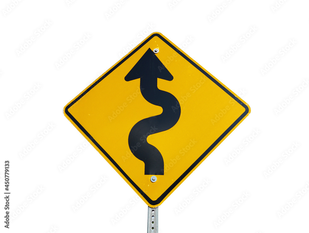 winding sign isolated on white background winding sign isolated on white background