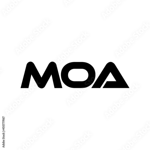 MOA letter logo design with white background in illustrator, vector logo modern alphabet font overlap style. calligraphy designs for logo, Poster, Invitation, etc.
