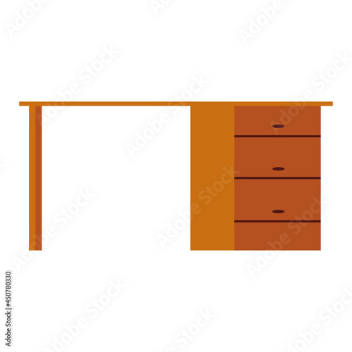 office desk with drawers