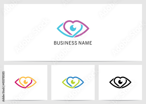 Heart Inside Eye Logo Design