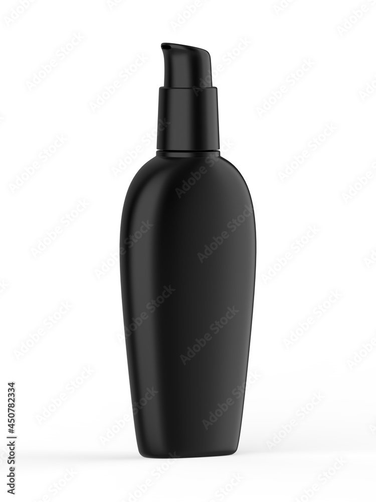 Blank cosmetic pump container bottle mockup template, 3d render illustration.