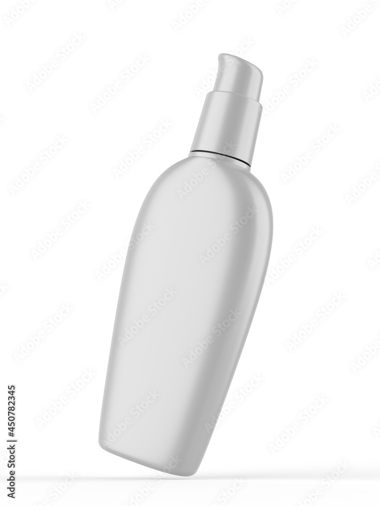 Blank cosmetic pump container bottle mockup template, 3d render illustration. Blank cosmetic pump container bottle mockup template, 3d render illustration.