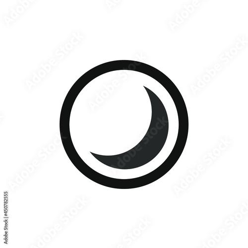 vector circle and crescent inside