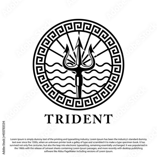 Fotografie, Obraz Trident logo design