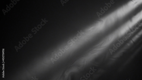 Ray of light on black background