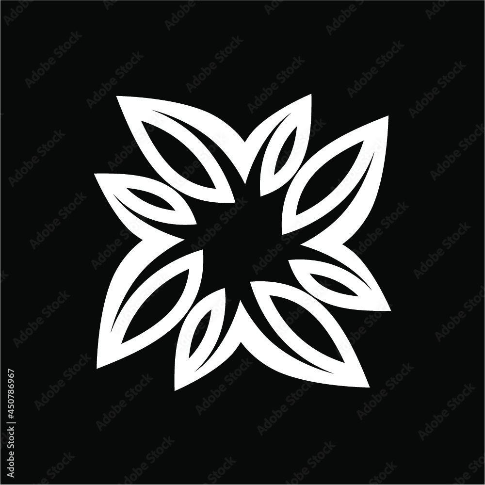 Leaf Ornament logo vector image Leaf Ornament logo vector image