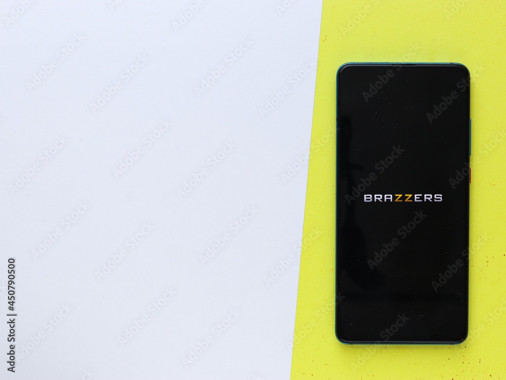 Foto Stock Assam, india - September 6, 2020 : Brazzers logo on phone screen  stock image. | Adobe Stock