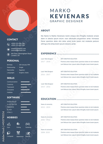  Curriculum vitae template layout