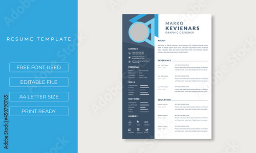 Corporate resume template design