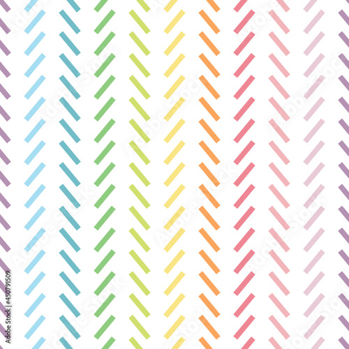 colorful sticks in line. rainbow and pastel color concept. seamless pattern. vector illustration.