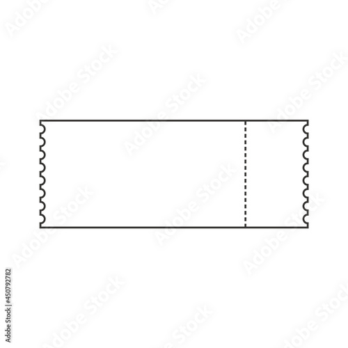チケット、札、見出し、ポイント、ラベルのフレームイラスト（線、モノクロ、シンプル）