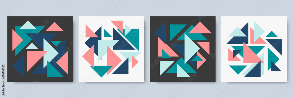 Abstract geometric backgrounds. Neo geo pattern, minimalist retro poster graphics vector illustration set. Modern abstract covers set, minimal covers design. Colorful geometric background Abstract geometric backgrounds. Neo geo pattern, minimalist retro poster graphics vector illustration set. Modern abstract covers set, minimal covers design. Colorful geometric background