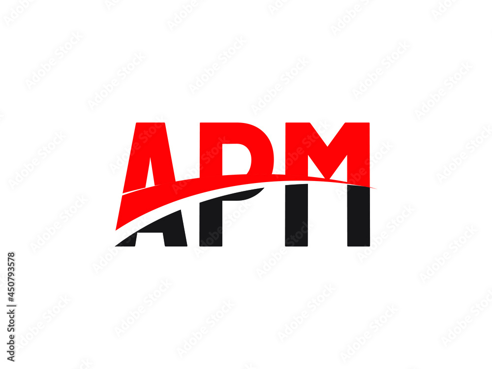 APM Letter Initial Logo Design Vector Illustration Stock Vector