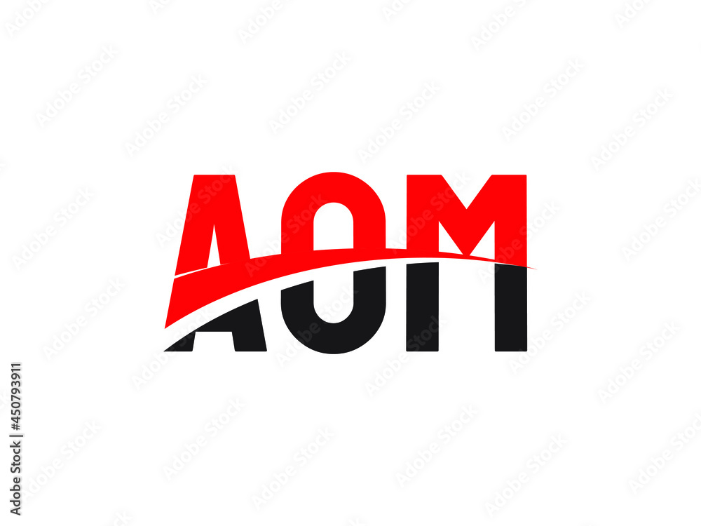 AOM Letter Initial Logo Design Vector Illustration