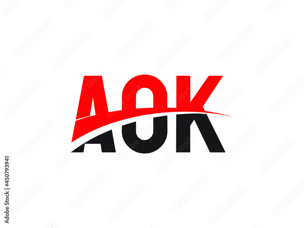 AOK Letter Initial Logo Design Vector Illustration AOK Letter Initial Logo Design Vector Illustration