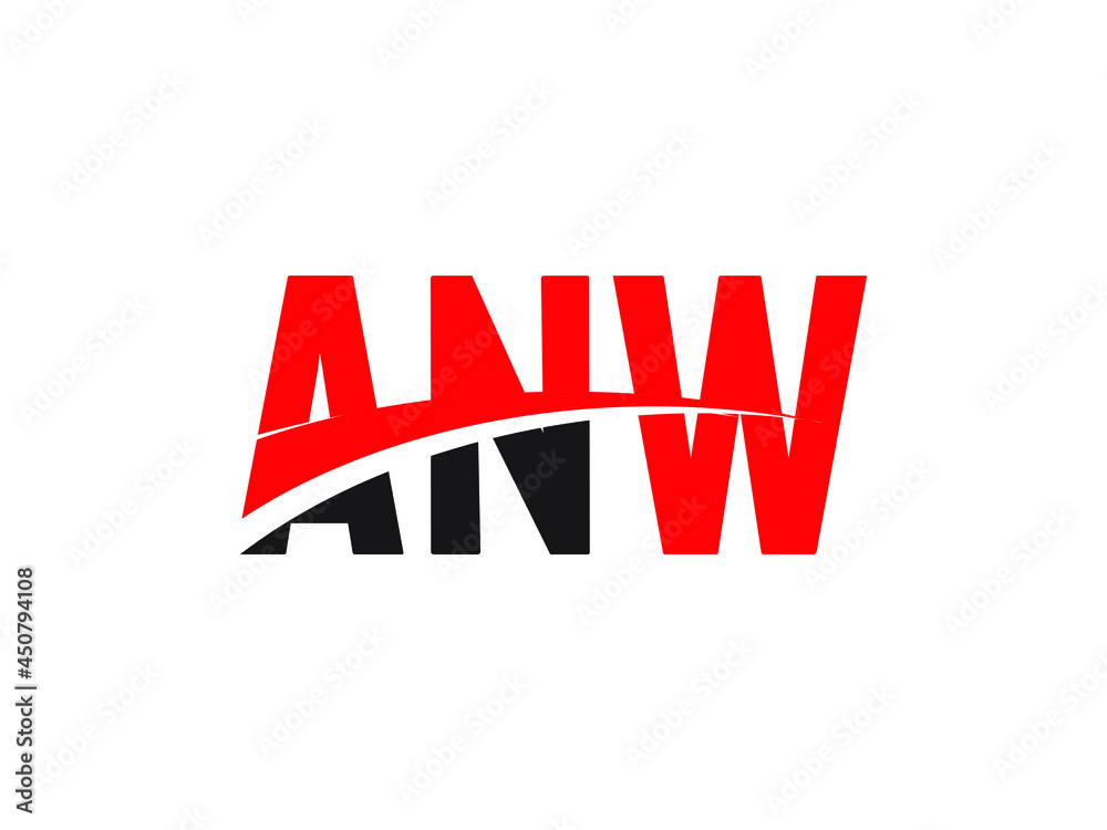 ANW Letter Initial Logo Design Vector Illustration ANW Letter Initial Logo Design Vector Illustration