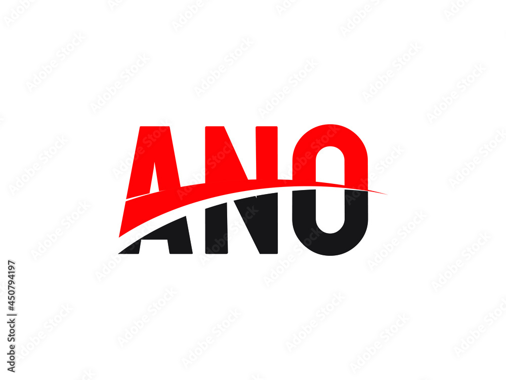 Fototapeta premium ANO Letter Initial Logo Design Vector Illustration