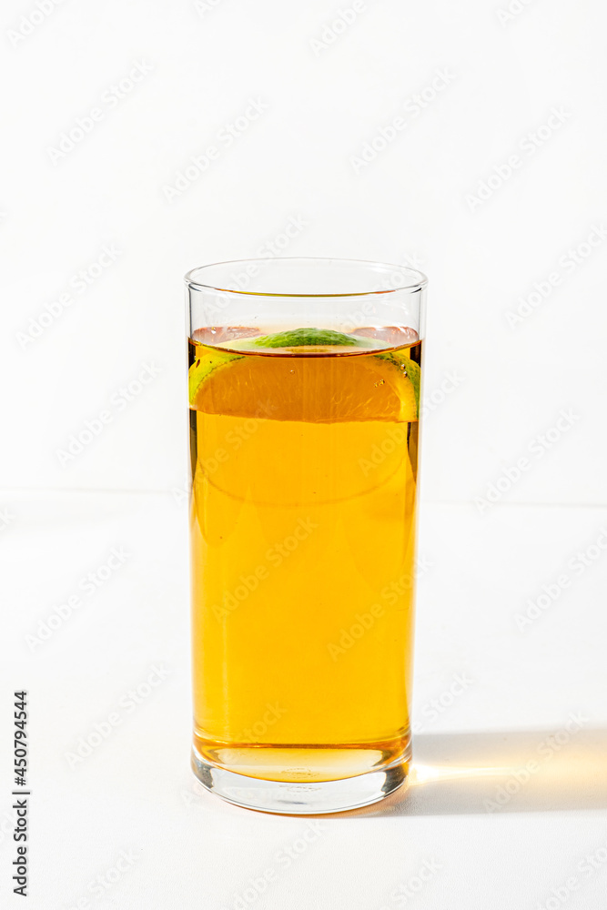 iced tea with fresh llime iced tea with fresh llime