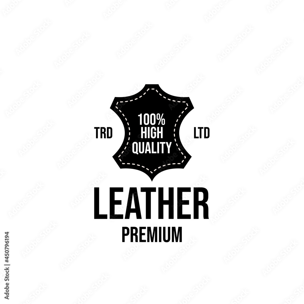 leather craft logo icon design vector illustration