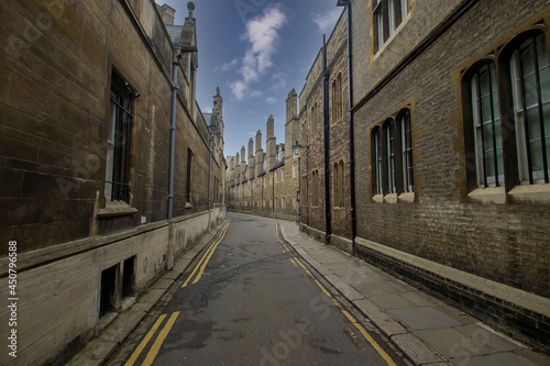 Trinity Lane in the heart of the city of Cambridge, UK