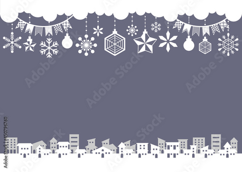 クリスマスの背景イラスト　A3+3mm