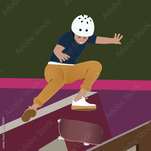 boy jumping on a skateboard very high