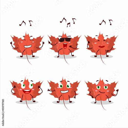 An image of autumn blaze maple dancer cartoon character enjoying the music