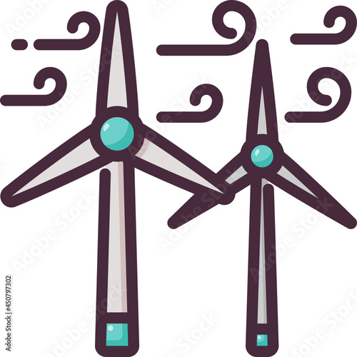 windmills line icon